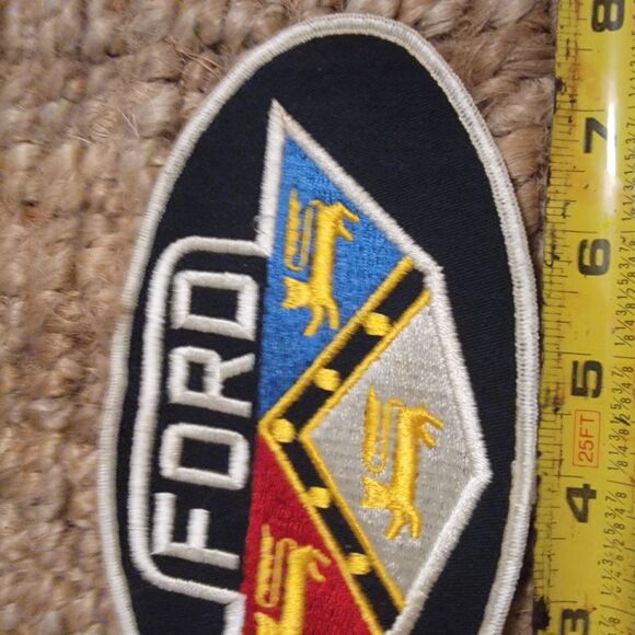 1950 Ford Motors Crest Patch Shield Heraldic Lions Shield Coat of Arms Tri-Color - Picture 7 of 9